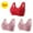 #7- Red, variant on successthop Bras for Older Women 3 Pack Daisy Floral Wirefree Push up Bralette Padded Button Front Close Wide Strap Corset Full Coverage Crop Tank Top Cute Lingerie Red L