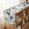 thumbnail image 6 of Table Runners 70 Inches Long Dress Scarves, Spring Floral Checkered Farmhouse Coffee/Dining/Kitchen Table Decor, Holiday Table Runner, Sage Green Purple Buffalo Plaid 13x70 Inch, 6 of 9