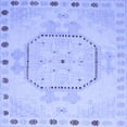thumbnail image 1 of Ahgly Company Indoor Square Abstract Blue Modern Area Rugs, 7' Square, 1 of 4
