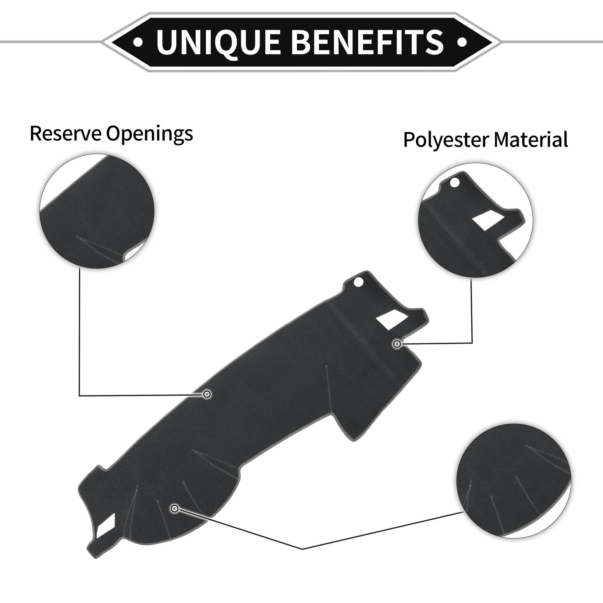 Unique Bargains Dash Cover for Subaru Outback 2005-2009 Non-Slip Polyester Gray