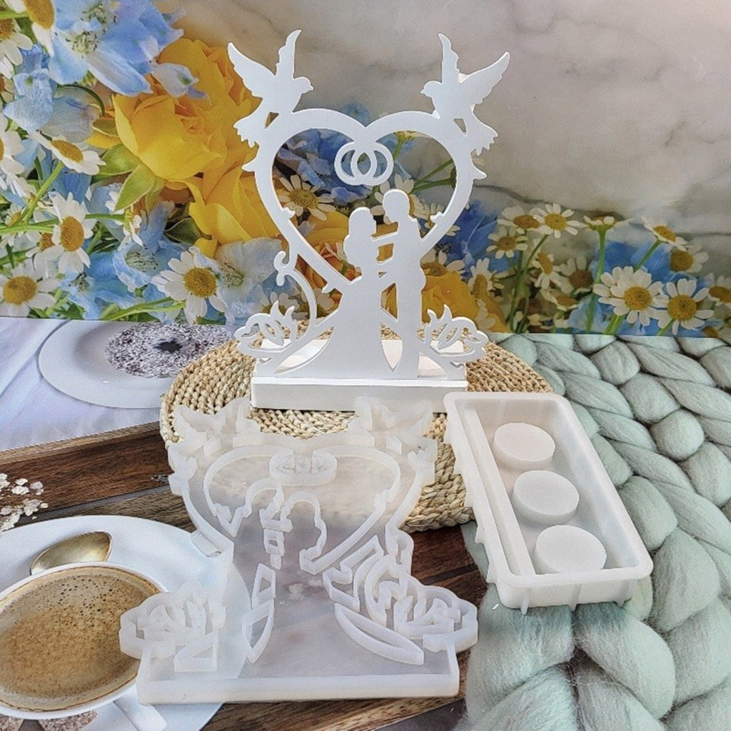 lanema Flexible Silicone Mold Crafting Moulds Easy Demolding Moulds Silicone Candle Holder Molds Wedding Candle Base Molds