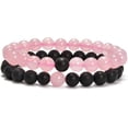 thumbnail image 4 of ShiYe toys store Cuentas 2 piezas para él y para ella pulseras de cuentas de distancia pulsera elástica de yoga de piedra natural, 4 of 4