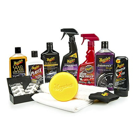 Car Care Kit Complete for Cleaned Shiny and Protected Inside and Out 12 Pieces