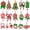 Red Green, variant on 16Pcs Christmas Lollipop Ornaments, Candy Christmas Tree Decorations Colorful Mini Candy Cane Hanging Ornaments Polymer Clay Peppermint Pendants for Xmas Tree Party Home Decorations