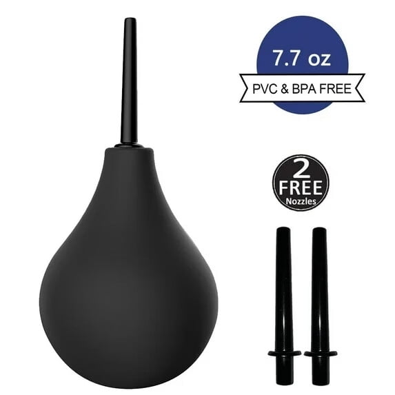 Enema Bulb Kit,Anti-Backflow Anal Douche,225 ml Large Capacity Leakproof Enema Bulb for Colon Detox and Constipation,Male and Female