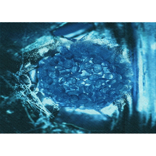 Ahgly Company Machine Washable Indoor Rectangle Transitional Deep Sky Blue Area Rugs, 8' x 10'
