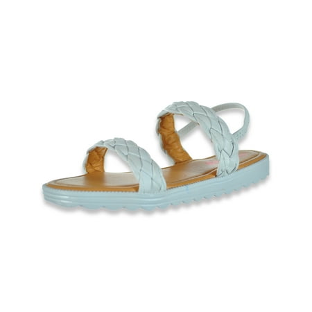 

Kensie Girl Girls Braided Strap Sandals - white 3 youth
