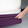 thumbnail image 4 of DNG Creations 1 Piece Box Spring Cover 100% Egyptian Cotton Wrap Around 4 Sides for Hotel & Home, Fits Box Springs up to 18 Inch Deep Pocket ( Solid Plum - King ), 4 of 7