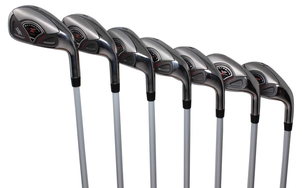 Extreme X7 High MOI +2 inch Over XL Big & Tall Men's Complete 7-Piece Iron Set (4-PW) Right Handed Regular R Flex Graphite Shafts (Tall 6'3"+ / +2" Over) with Jumbo Black Pro Velvet Grip - image 1 of 8