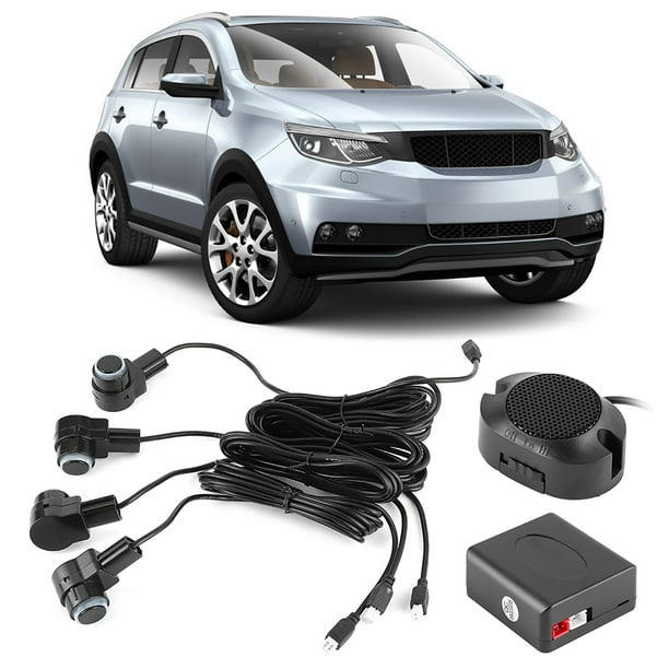 Sistema de radar de estacionamiento sistema inteligente de asistencia de estacionamiento Sonda de 4 sensores Radar de marcha atrás automático para automóvil Kit de alerta de ANGGREK Otros