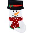 thumbnail image 5 of Set of 6 Pack Christmas House Felt Character Santa, Snowman and Elf Stockings, 18 inch, 5 of 6