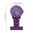 thumbnail image 2 of LABSERRON 1Pack Purple Metal Watch Brooch Clip-On Pin Watch for Daily Use 7.9x4.3x0.5in, 2 of 8