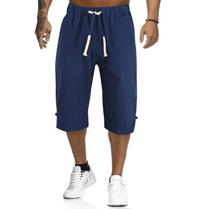 Mens 3/4 Length Shorts Adjustable 