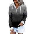 thumbnail image 1 of WZXFASHION Chandail à Capuchon à Fermeture à Glissière à Manches Longues Imprimé pour Femmes, Mode Décontractée, Rabais de 50 % Liquidation, Chandail à Manches Longues, 1 of 5