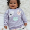 thumbnail image 2 of UAYOTSE Toddler Baby Girl Sweatshirt Long Sleeve Pullover 2T 3T 4T 5T 6T Kids Fall Loose Tee Tops,Purple 6 Years, 2 of 9