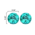 thumbnail image 3 of V3 Jewelry® 925 Sterling Silver with 1.50CTTW Paraiba Tourmaline Round Stud Earrings, 3 of 4