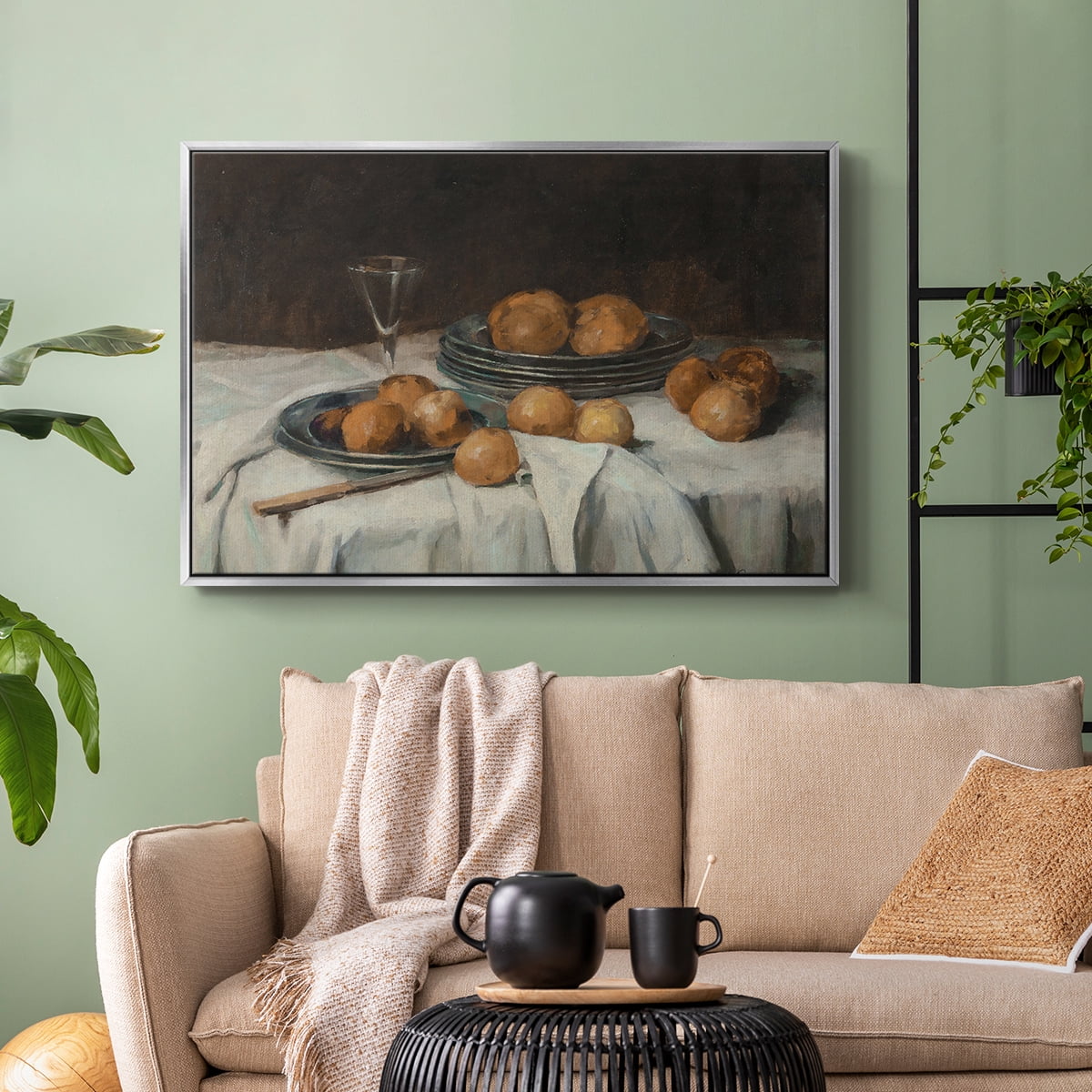 Vintage Botanical Print-LXXIV By Wexford Home Framed in Silver Wood Gallery Wrapped Canvas 25 in. x 37 in.