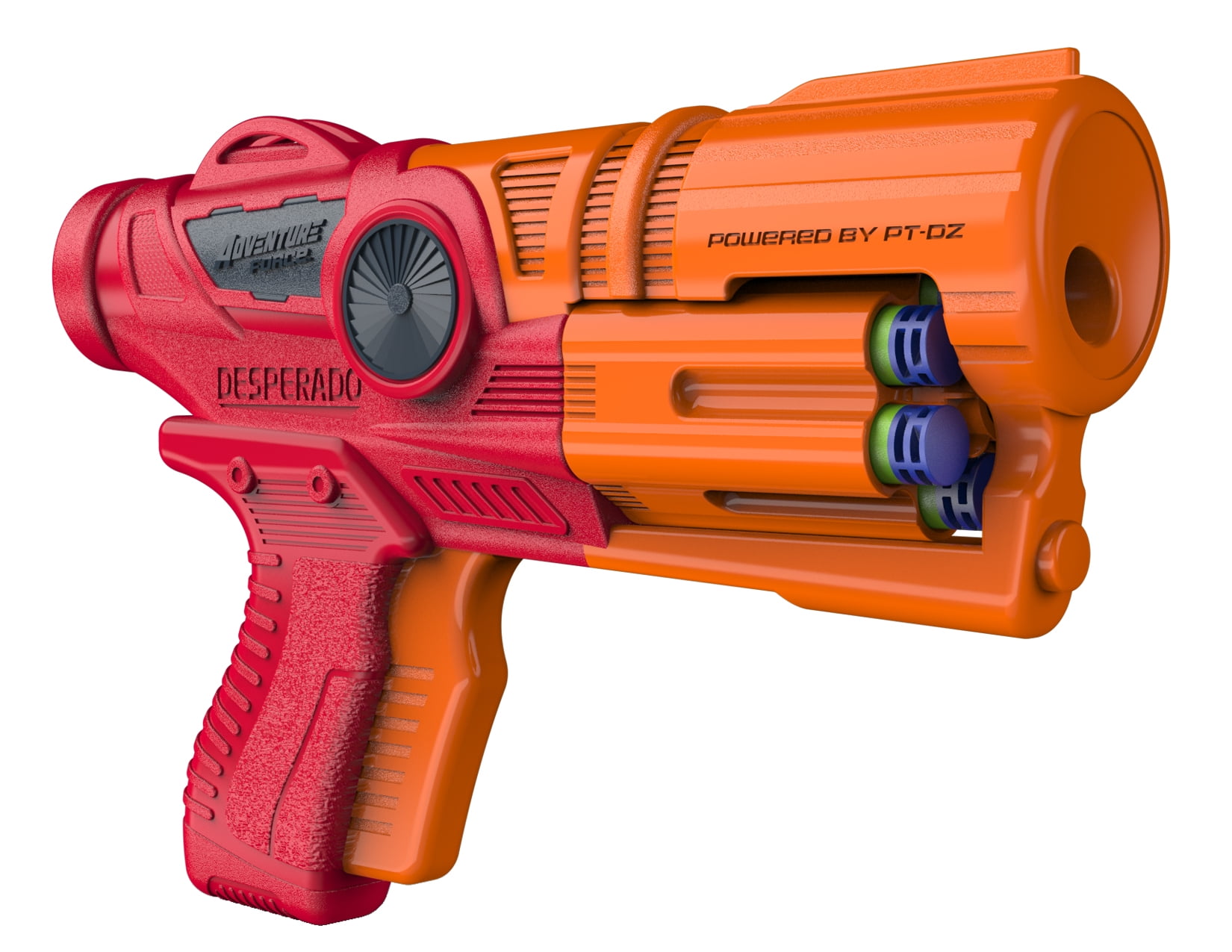 Adventure Force Desperado Foam Dart Blaster, Double-Action and Slamfire with 12 Waffle Tip Darts Compatible with Most Standard Full-Length NERF Elite and XShot Dart Blasters, 8+