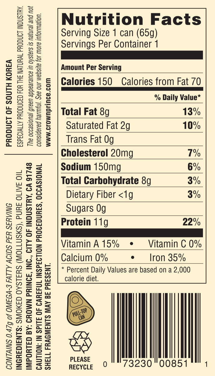 Smoked Oyster Nutritional Value Besto Blog