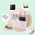 thumbnail image 2 of No Drill Cable Router Storage Box Shelf Wall Hangings Bracket Cable Organizer, 2 of 4