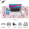 thumbnail image 5 of Long Mouse Pads for Desk,Pioneer Flower Floral Print Pattern Desk Mats on Top Of Desks, Desk Mouse Pad Extra Large with 3mm Non-Slip Base and Stitched Edge for Gaming,Office,Work,Home 35.4"x15.7", 5 of 6