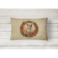 thumbnail image 2 of Chihuahua Christmas Flowers Throw Pillow 12 in x 16 in, 2 of 4