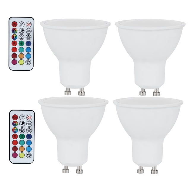 Bombilla de foco LED que cambia de color RGB de 3W con control remoto para dormitorio, pasillo, bar de hotel, 85265V (GU10 RVB blanc chaud)