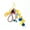 Yellow, variant on Multipurpose Alloy Padlock Keyring Miniature Lock Key Pendant Keychain for Purses Backpacks Creative Handmade Gift