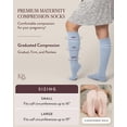 thumbnail image 4 of Kindred Bravely Compression Socks 2-Pack | Graduated Compression Socks for Circulation Pregnancy Travel (Pink & Grey Heather, Small), 4 of 7