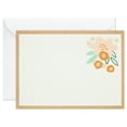 thumbnail image 4 of Hallmark Flat White 5.5" W x 4" H Note Cards in Caddy, Hello and Floral on Kraft, 40 Ct., 4 of 7