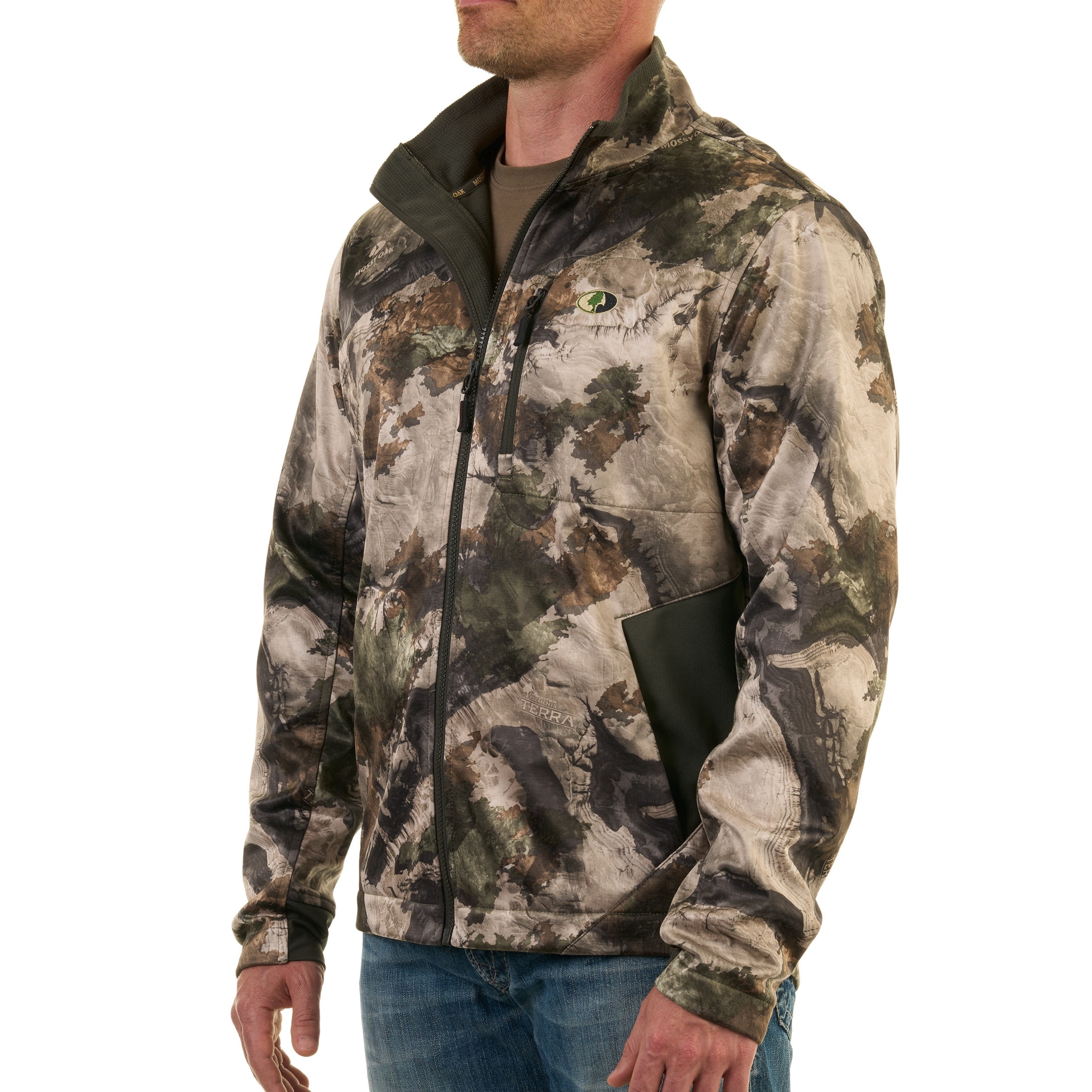 Mossy Oak Terra Gila Men's Chill Cutter Softshell Hunting Jacket, Mossy Oak Terra Gila, S