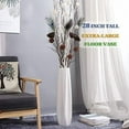 thumbnail image 2 of White 28 Inch Tall Floor Vase Extra Large Decorative Ceramic Flower Vase, Stable Bottom Wide Vase Mouth, for Dried Flower Arrangement, Living Room Décor, Housewarming Office, 2 of 18