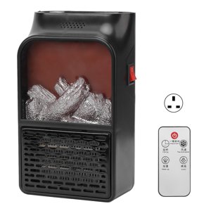 900W Space Chauffe-glace Petite céramique portable PTC Chauffe-feu pour ventilateur électrique avec flamme simulée