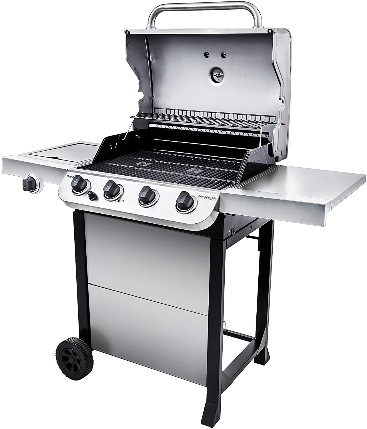 Char-Broil 463377319 Performance 4-Burner Cart Style Liquid Propane Gas Char Broil Stainless Steel Portable Liquid Propane Gas Grill