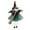绿色款扫帚纱裙女巫, variant on Halloween Horror Witch Statue with Veil Dress Pendant Witch Image Soft Cloth Handheld Broom, Suitable for Indoor and Outdoor Parties, Bars, Festivals