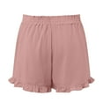 thumbnail image 5 of FNFYFH Summer Shorts for Women Ruffled Elastic Waist Wide Leg Shorts Dressy Casual Loose Comfy Drawstring Workout Shorts with PocketsS,M,L,XL,XXL, 5 of 5