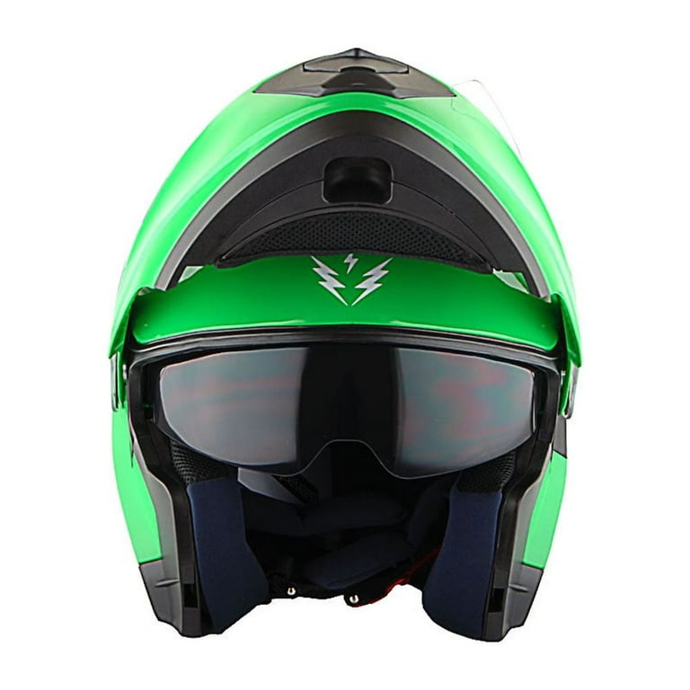 Motorcycle Bluetooth Helmet Flip Up Double Lens Modular Moto Helmets With  Tail