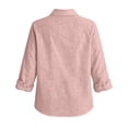 thumbnail image 6 of Siminsem Long Sleeve Oversized Tunic Top for Women Loose Flowy Blouse Round Neck Casual Work Outfit Summer Trendy Elegant, Pink, XL, 6 of 7