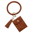 thumbnail image 1 of Large Bracelet Keychain Card Holder Tassel Bangle Key Ring Wristban With Wallet, 1 of 2