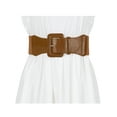 thumbnail image 4 of INSPIRE CHIC Elastic Waist Belts for Women Belts Rectangular Chunky Buckle SaddleBrown 66-86cm/25.98-33.86", 4 of 4