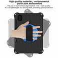 thumbnail image 4 of Dteck For Samsung Galaxy Tab A7 10.4" Case SM-T500 T505 (2020) Heavy Duty Shockproof With Pencil Holder Rotating Kickstand Hand/Shoulder Strap Cover, Black+Blue, 4 of 5