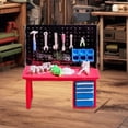 thumbnail image 1 of BELOVING Table d'Outils Mini 1/64 Modèle de Collection Bricolage Accessoires Décoratifs pour Maison de Poupée Table Rouge, 1 of 10