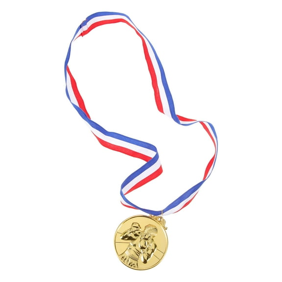 FUEENIRVA 5Pcs Decorative Golden Boxing Medals for Sports Events and Reward Prizes
