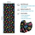 thumbnail image 2 of Black Colorful Skull Pattern Hot Yoga Mat Towel Non Slip for Hot Yoga - Quick-Drying Yoga Mat Cover with 4 Corner Pockets with Travel Bag - Hot Yoga Towel Non Slip 74"x26", 2 of 6