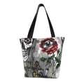 thumbnail image 2 of Kdxio Skulls Roses Women Reusable Grocery Bags Foldable Ripstop,Reusable Shopping Bags for Shopping,Gym,Gift, 2 of 7