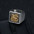 thumbnail image 4 of New Vintage Men's 14K White Gold ring Special Design knight fashion Ring For Men Chic Fancy Jewelry, 4 of 7