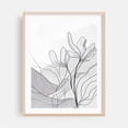 thumbnail image 2 of Delicate Flower Line Art - Line Drawing Line Art Minimalist Black and White Floral Abstract Botanical Modern Art Unframed Wall Art Print 22 x 28 inches, 2 of 4