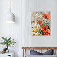 thumbnail image 4 of ONETECH Poppy Flower Canvas Wall Art Red Floral Picture Print Rustic Poppies Painting Poster Large Living Room Decor Frame 16x20 in, 4 of 5