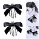 thumbnail image 1 of 2 PCS Halloween Black Butterfly Hair Clips, Skull Hand Ghost Claw Bowknot Metal Polished Hair Pin Vintage Gothic Personality Ribbon Bowknot Hairpins B, 1 of 4