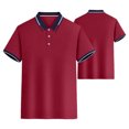 thumbnail image 3 of HAJWOH Polo Shirts for Men Dressy Casual Button Collared Golf T Shirt Classic Solid Color Business Summer Blouses, 3 of 7